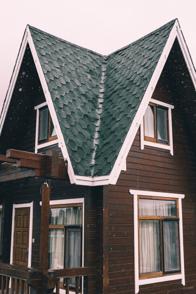 gray and brown wooden house